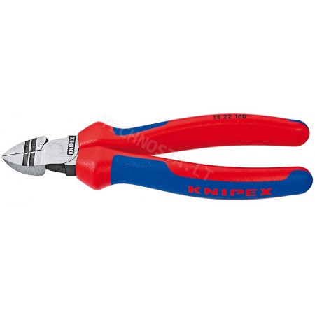 Izoliuotos istrižos kirpimo replės KNIPEX 14 22 160 | Tvirtinimo detalės Izoliuotos istrižos kirpimo replės KNIPEX 14 22 160 | Technosta - tvirtinimo detalės